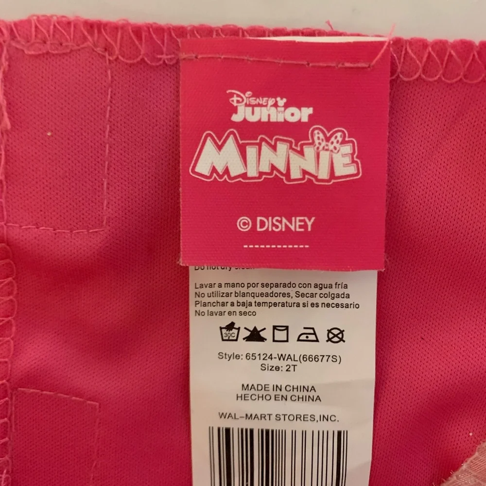 Disney Junior Minnie Mouse 2T Costume Dress Sparlkes With Love!